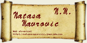Nataša Mavrović vizit kartica
